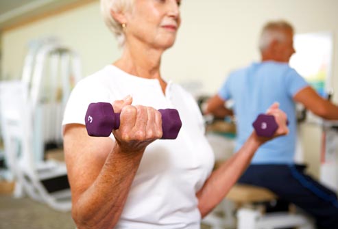 Lifting light weights helps with cervical degenerative joint disease